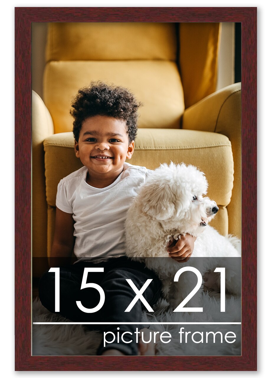 Minimalist Brown Picture Frame - UV Acrylic, Foam Board Backing, Hanging Hardware